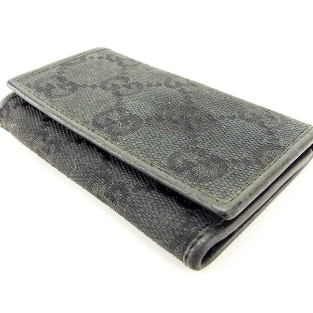 GUCCI Key holder Black Silver Women Authentic secondhand